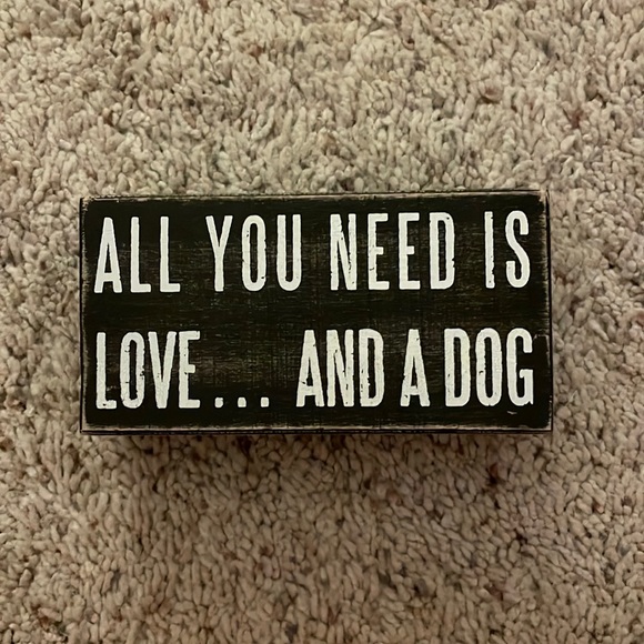 Primitives by Kathy Other - “All you need is love… and a dog” decorative wall hanging